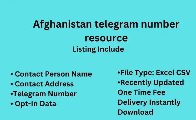 Afghanistan telegram number resource