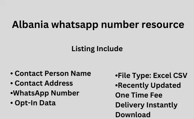 Albania whatsapp number resource