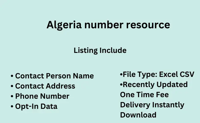 Algeria number resource