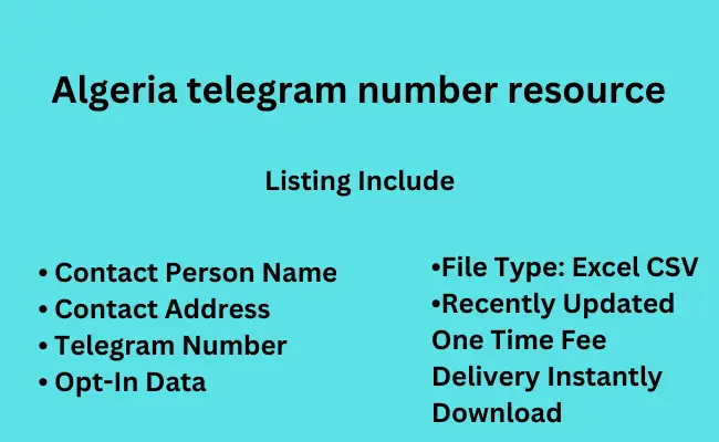 Algeria telegram number resource