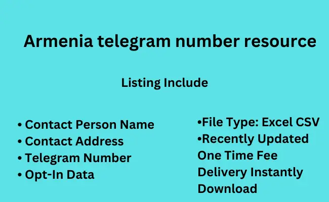 Armenia telegram number resource