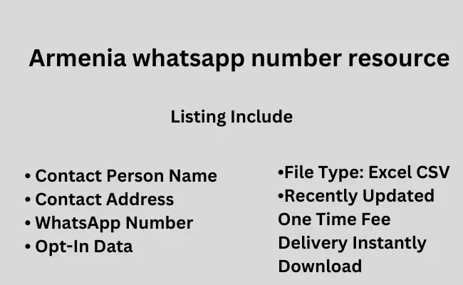 Armenia whatsapp number resource