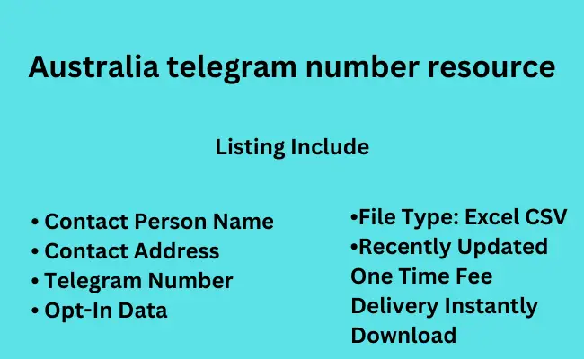 Australia telegram number resource