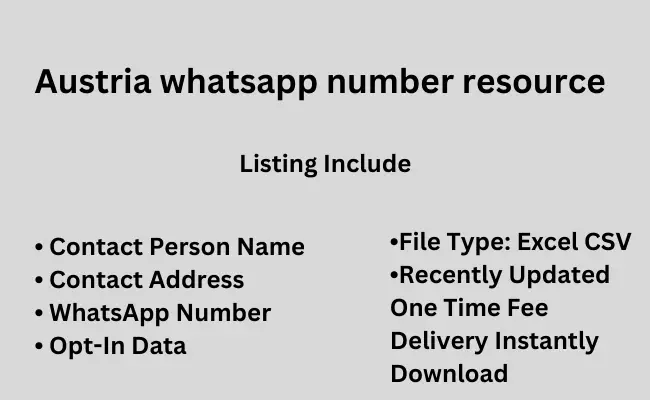 Austria whatsapp number resource