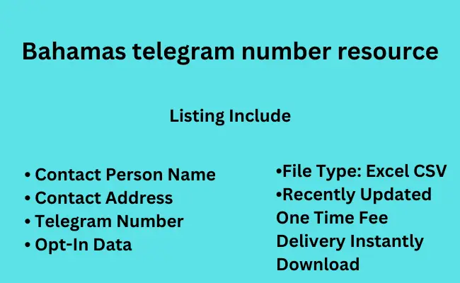 Bahamas telegram number resource