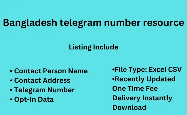 Bangladesh telegram number resource