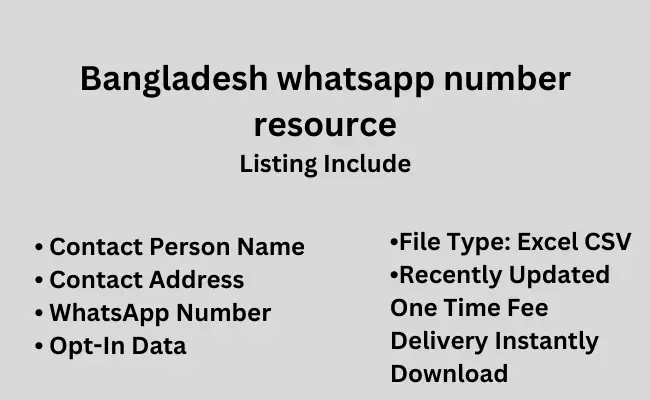 Bangladesh whatsapp number resource