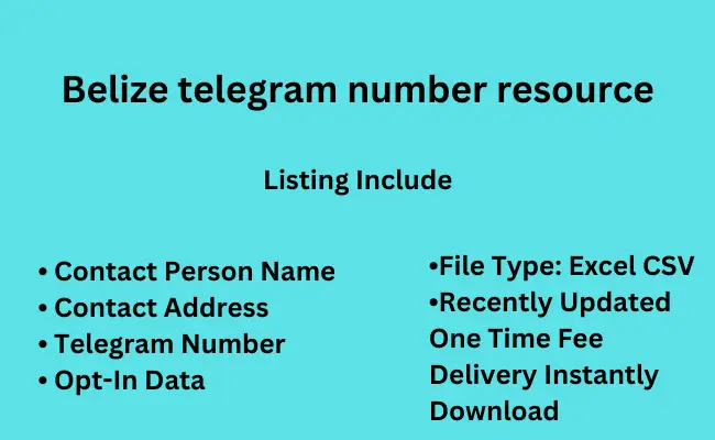 Belize telegram number resource