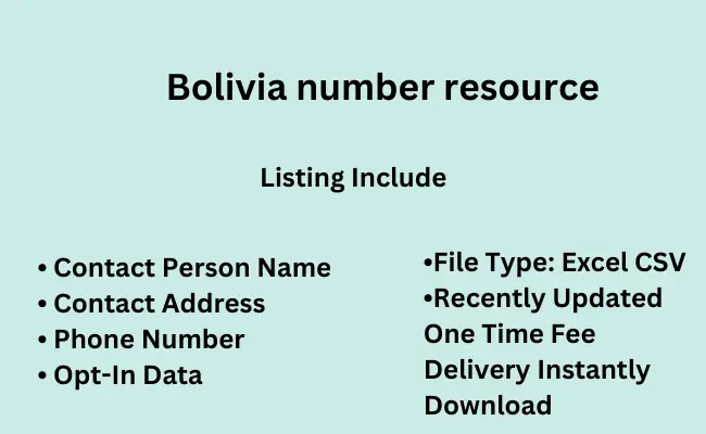 Bolivia number resource