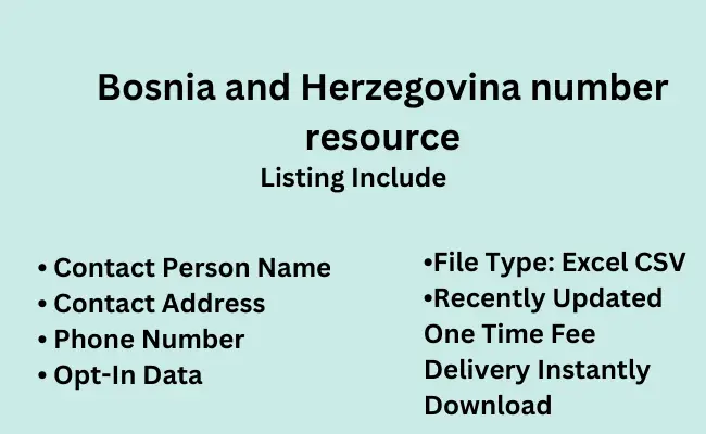 Bosnia And Herzegovina number resource