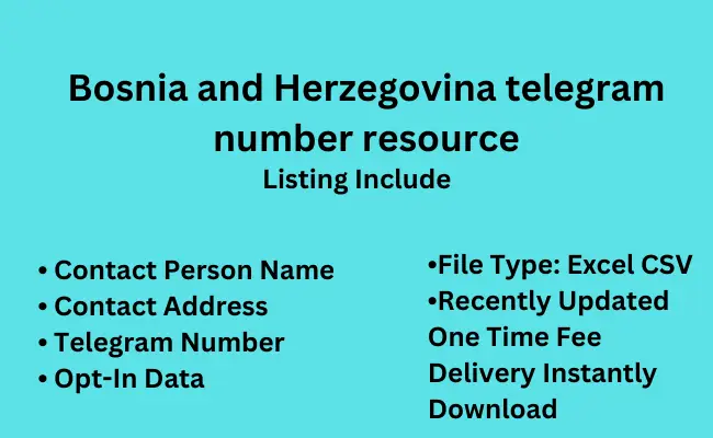 Bosnia and Herzegovina telegram number resource