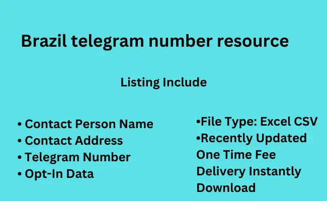 Brazil telegram number resource