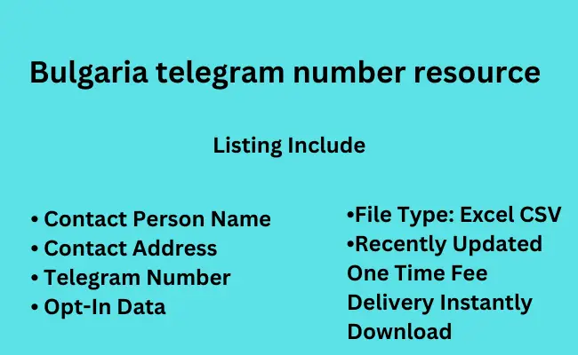 Bulgaria telegram number resource