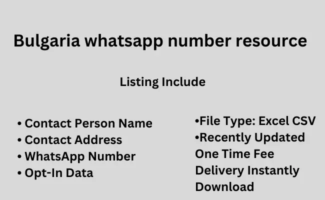 Bulgaria whatsapp number resource