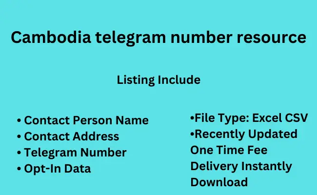 Cambodia telegram number resource