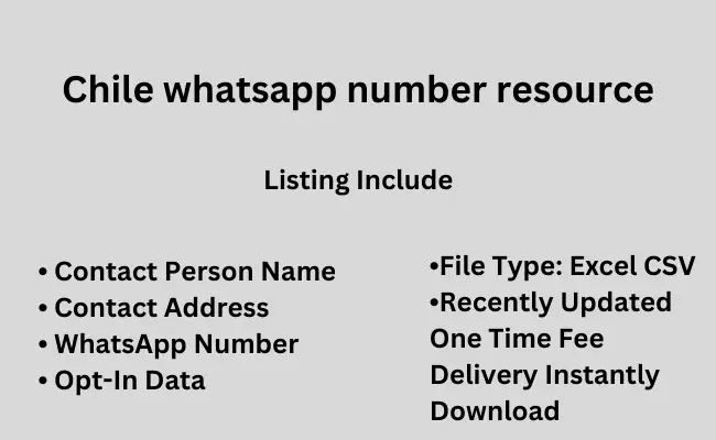 Chile whatsapp number resource