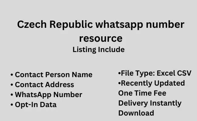 Czech Republic whatsapp number resource