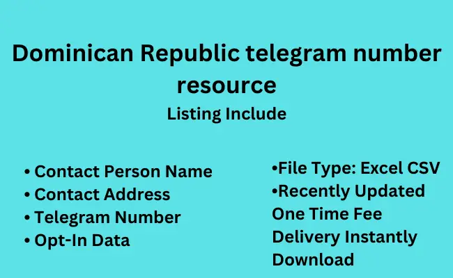 Dominican Republic telegram number resource