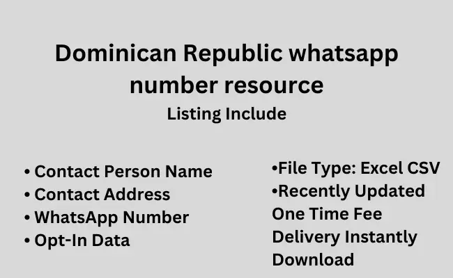 Dominican Republic whatsapp number resource