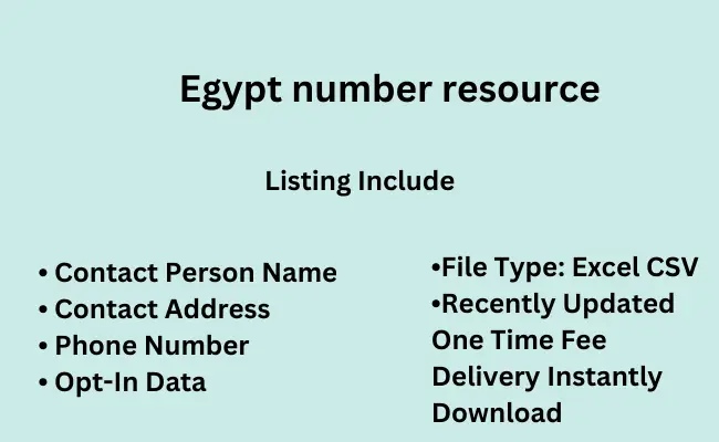 Egypt number resource