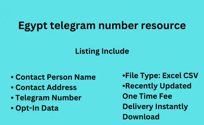 Egypt telegram number resource