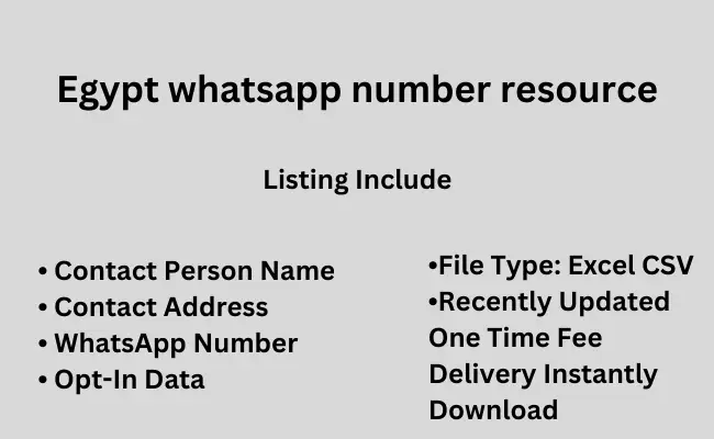 Egypt whatsapp number resource