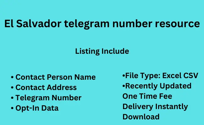 El Salvador telegram number resource