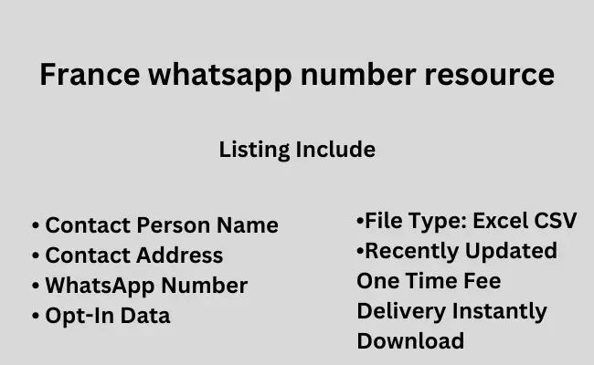 France whatsapp number resource