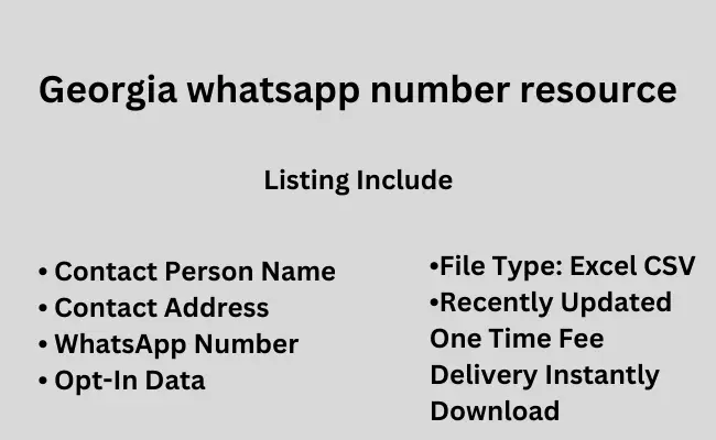 Georgia whatsapp number resource