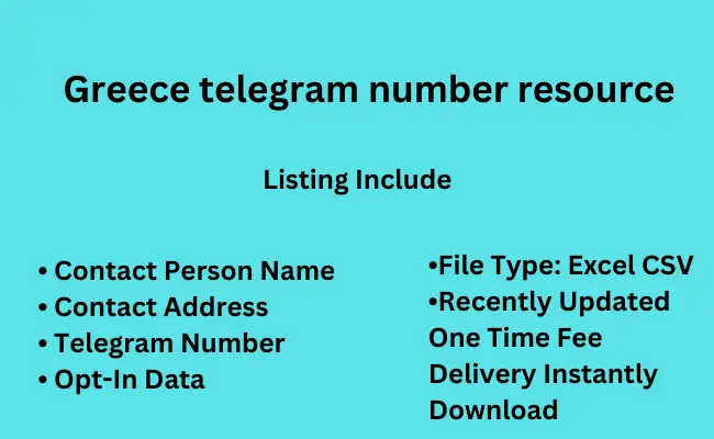 Greece telegram number resource