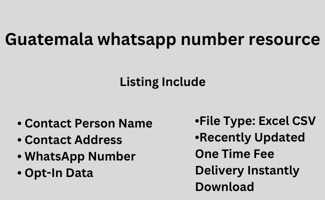 Guatemala whatsapp number resource