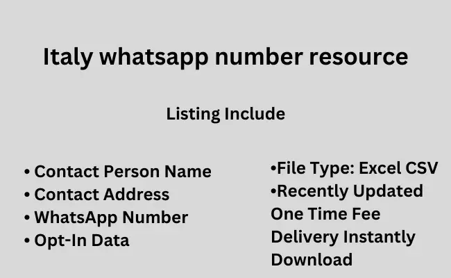 Italy whatsapp number resource