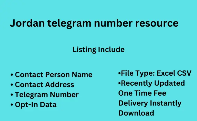 Jordan telegram number resource