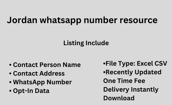 Jordan whatsapp number resource