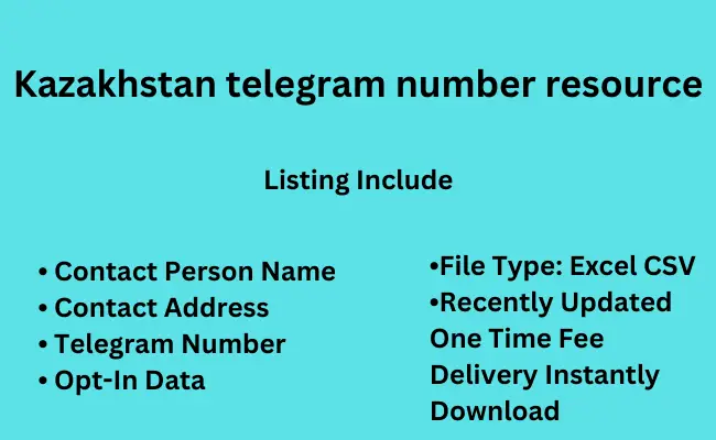 Kazakhstan telegram number resource