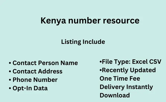 Kenya number resource