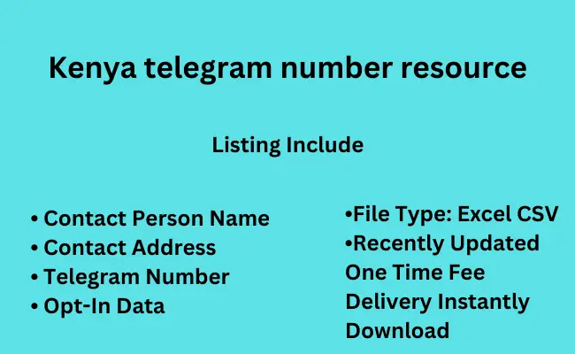 Kenya telegram number resource