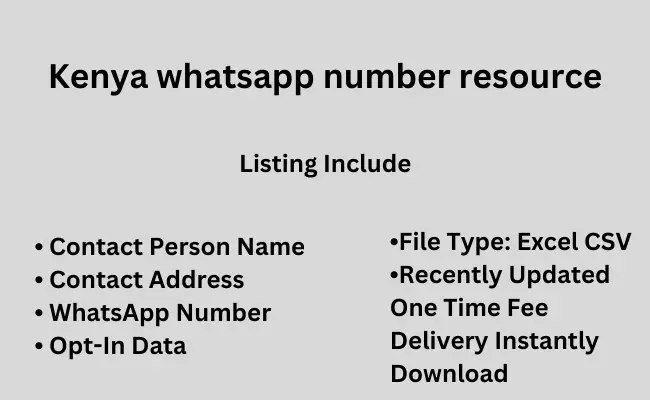 Kenya whatsapp number resource