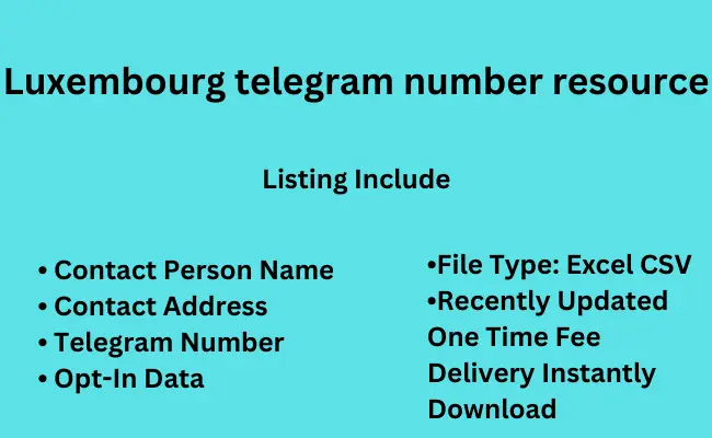 Luxembourg telegram number resource