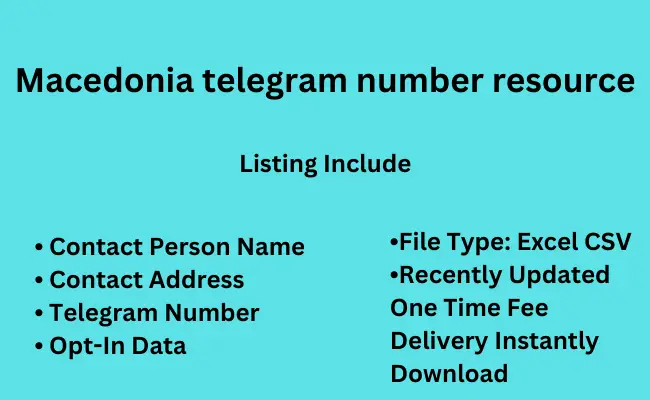 Macedonia telegram number resource