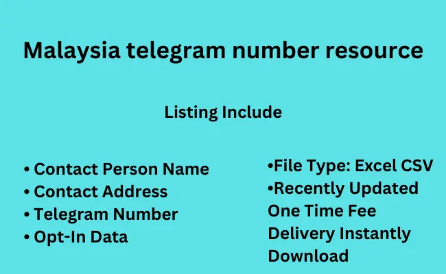 Malaysia telegram number resource