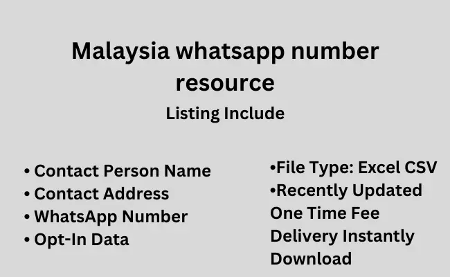 Malaysia whatsapp number resource