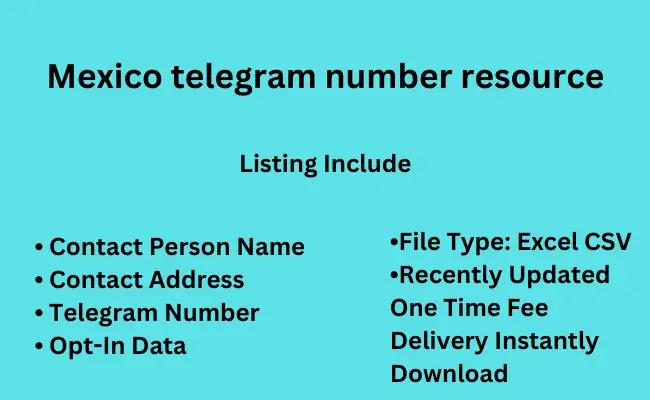 Mexico telegram number resource