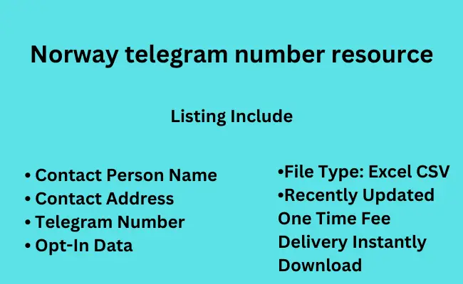 Norway telegram number resource