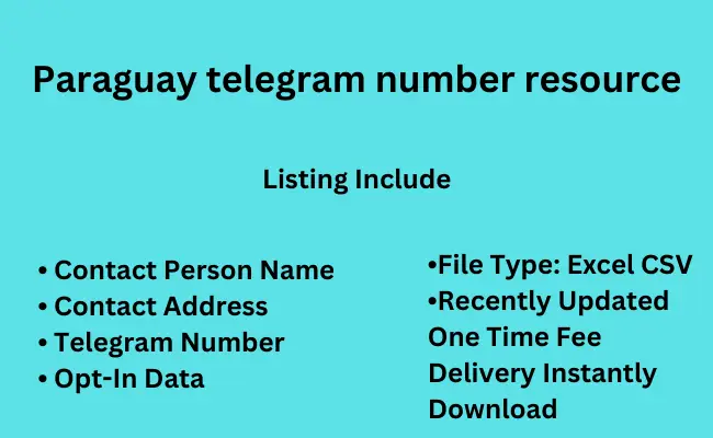 Paraguay telegram number resource