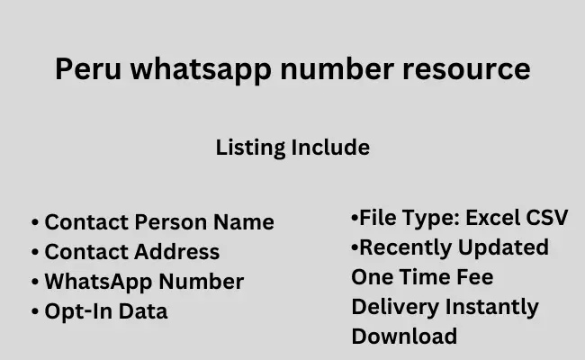 Peru whatsapp number resource