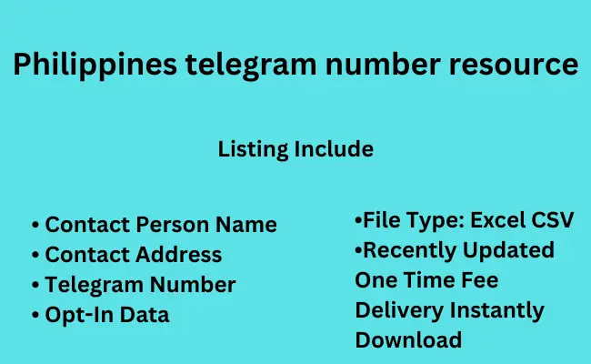 Philippines telegram number resource