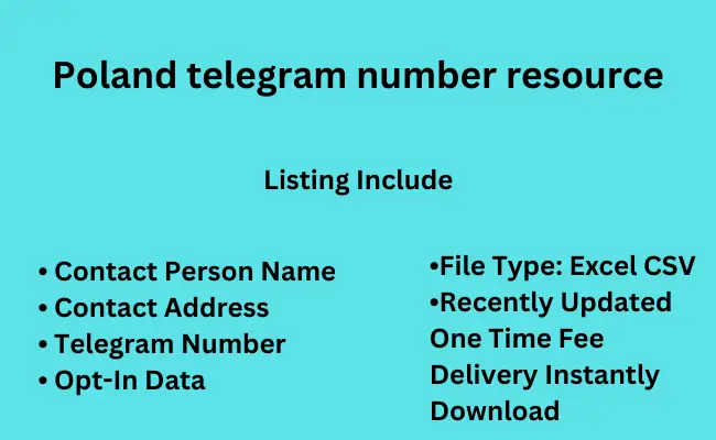 Poland telegram number resource