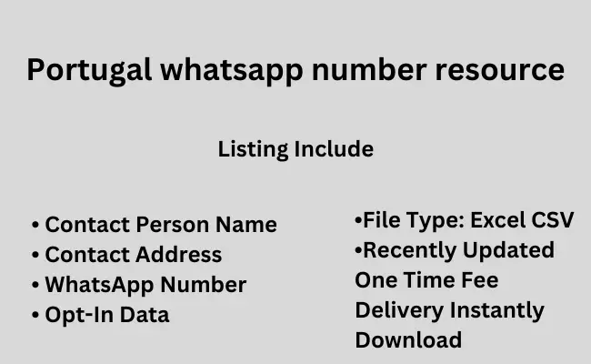 Portugal whatsapp number resource