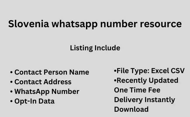 Slovenia whatsapp number resource